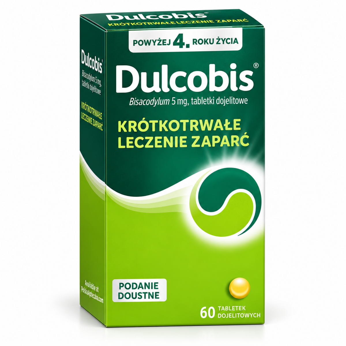 Dulcobis Bisacodyl 5 mg – 60 Gastro-Resistant Tablets / 60 tabletek dojelitowych