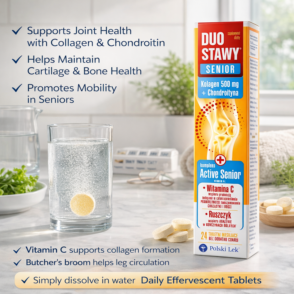 Duo Stawy Senior Collagen Chondroitin Joint Support Effervescent Tablets 24 Tablets Ingredients