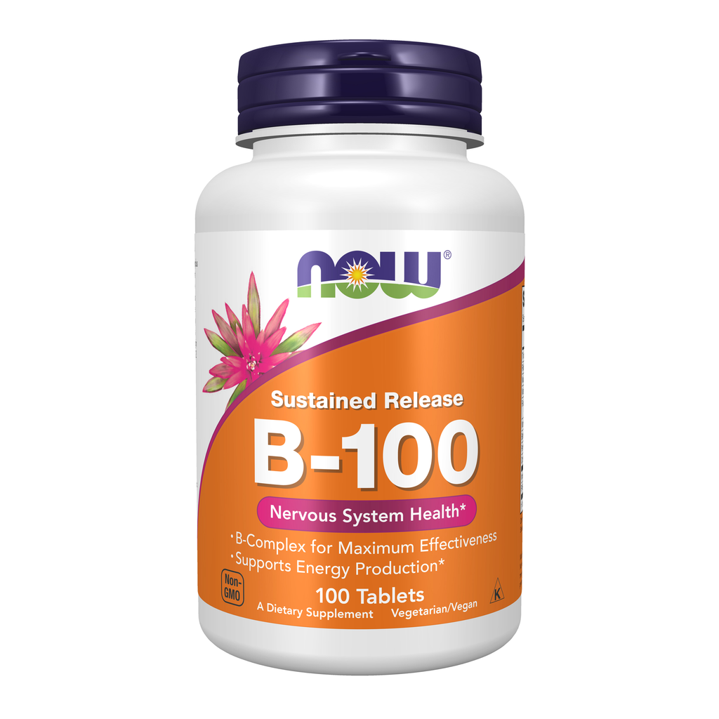 NOW Foods Vitamin B-100 Sustained Release - 100 Tablets / witamina B-100 przedłużone uwalnianie - 100 tabletek