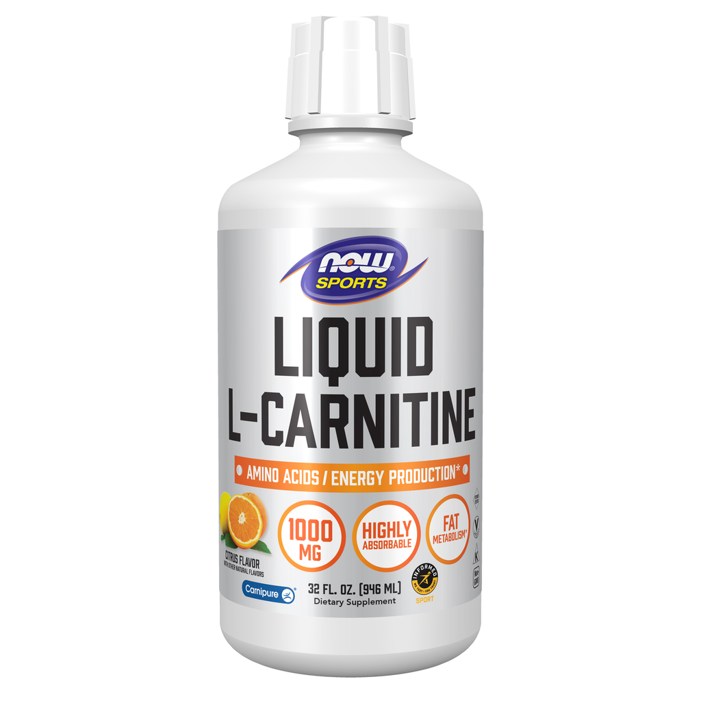 NOW Foods L-Carnitine Liquid 1000 mg, Citrus - 32 fl. oz. / L-karnityna płyn 1000 mg, Citrus - 32 fl oz