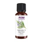NOW Foods Lavender & Tea Tree Oil Blend - 1 fl. oz. / lawenda & olejek z drzewa herbacianego mieszanka - 1 fl oz
