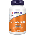 NOW Foods L-Glutamine 500 mg - 120 Veg Capsules / L-glutamina 500 mg - 120 kapsułek roślinnych
