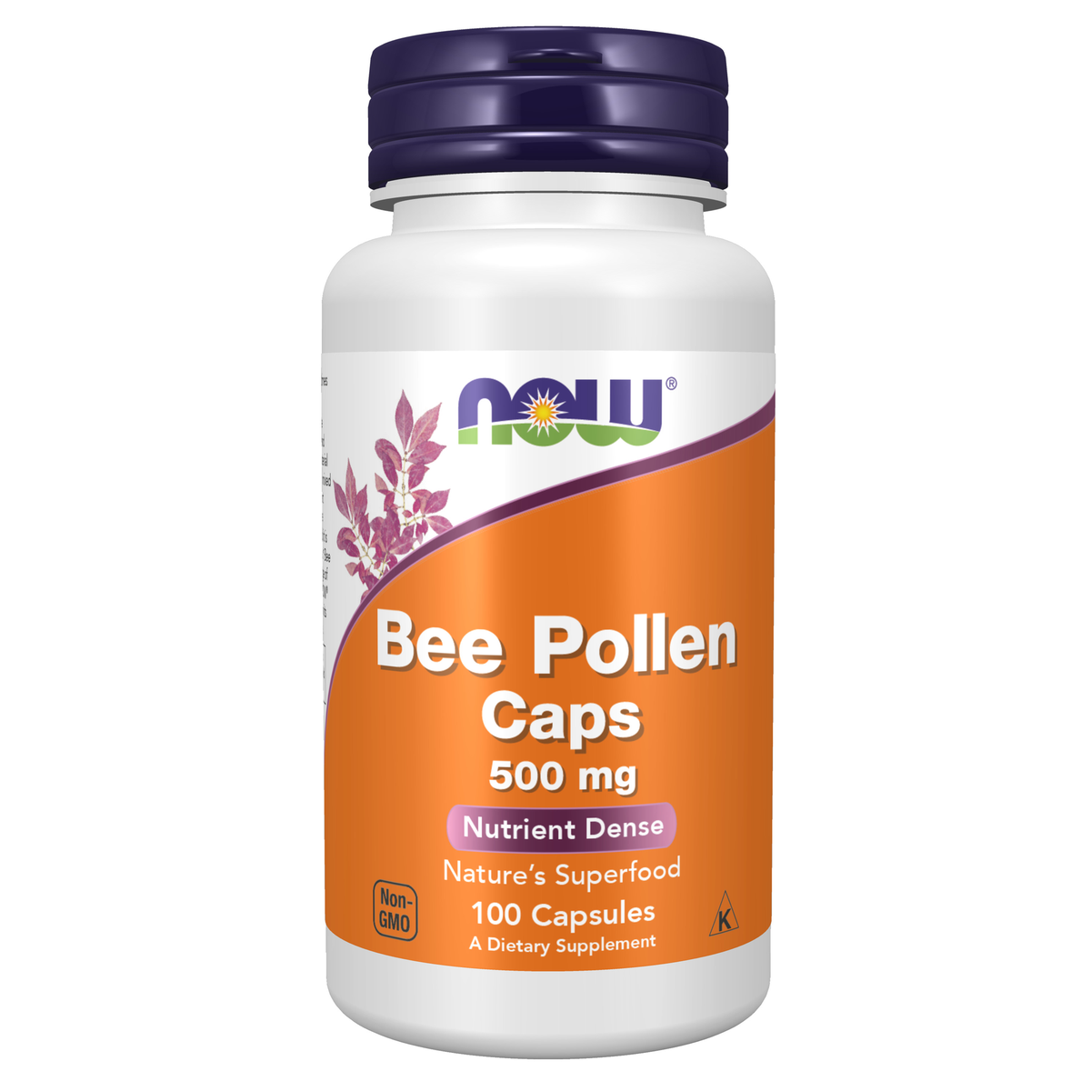 NOW Foods Bee Pollen 500 mg - 100 Capsules / Bee Pollen 500 mg - 100 kapsułek