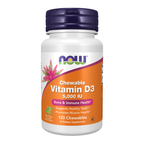 NOW Foods Vitamin D-3 5000 IU - 120 Chewables / witamina D-3 5000 j.m. - 120 tabletek do żucia