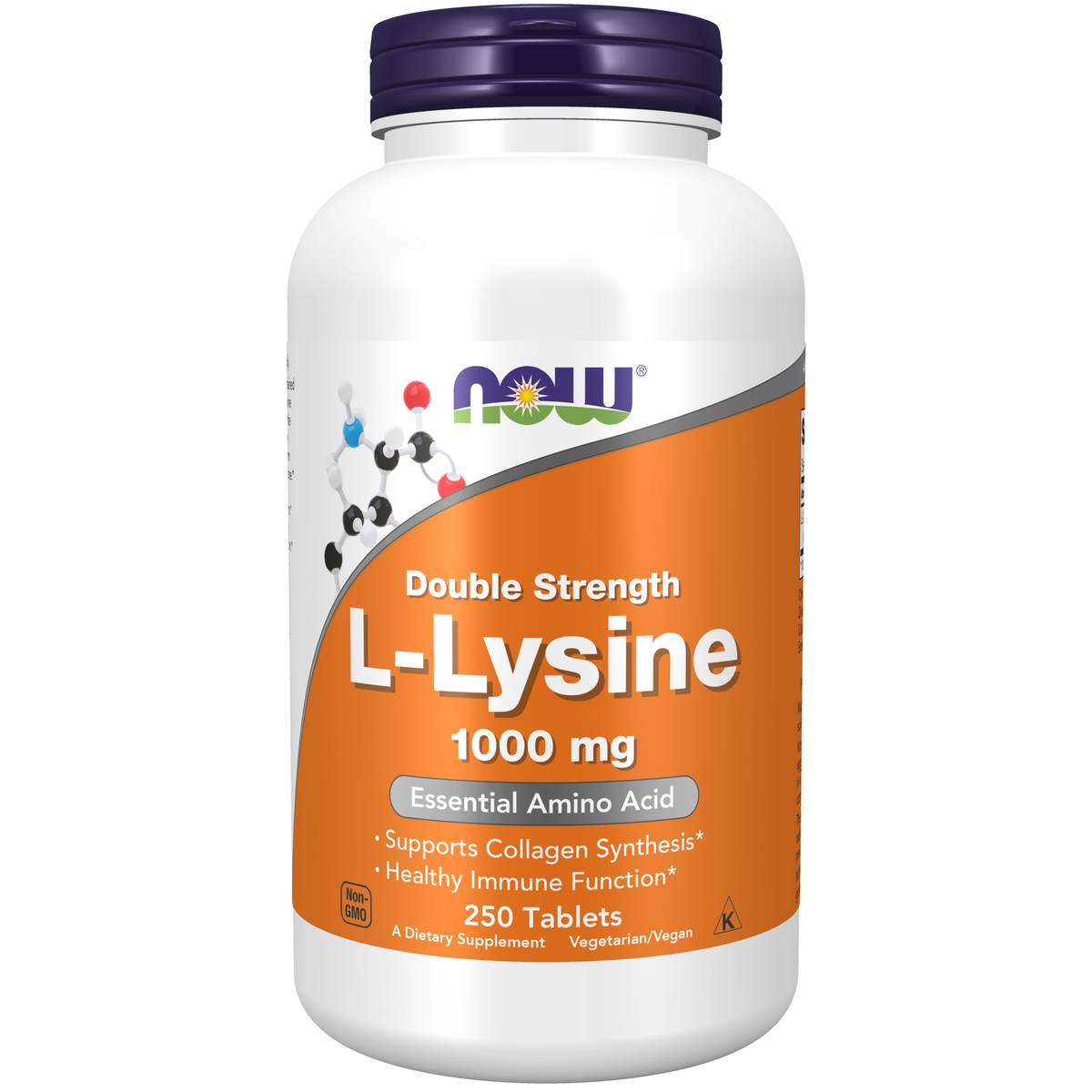 NOW Foods L-Lysine, Double Strength 1000 mg - 250 Tablets / L-lizyna, podwójna moc 1000 mg - 250 tabletek