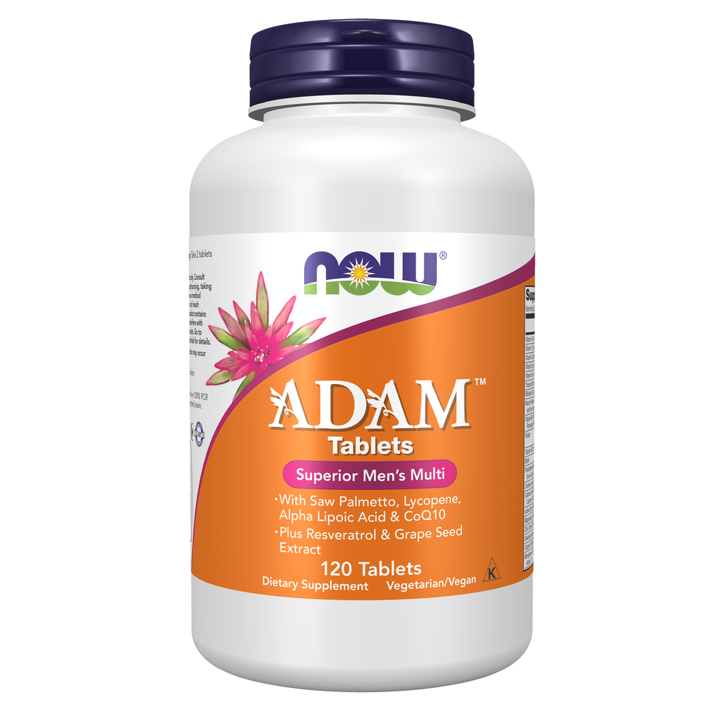 NOW Foods ADAM™ Men's Multiple Vitamin - 120 Tablets / ADAM™ mężczyzn's wieloskładnikowy witamina - 120 tabletek