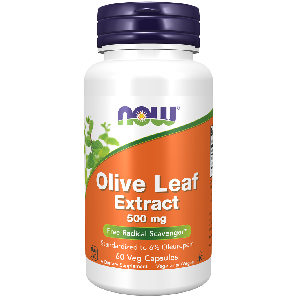 NOW Foods Olive Leaf Extract 500 mg - 60 Veg Capsules / liść oliwny ekstrakt 500 mg - 60 kapsułek roślinnych