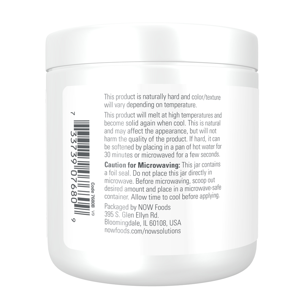 NOW Foods Cocoa Butter - 7 oz. – Label details / Etykieta producenta