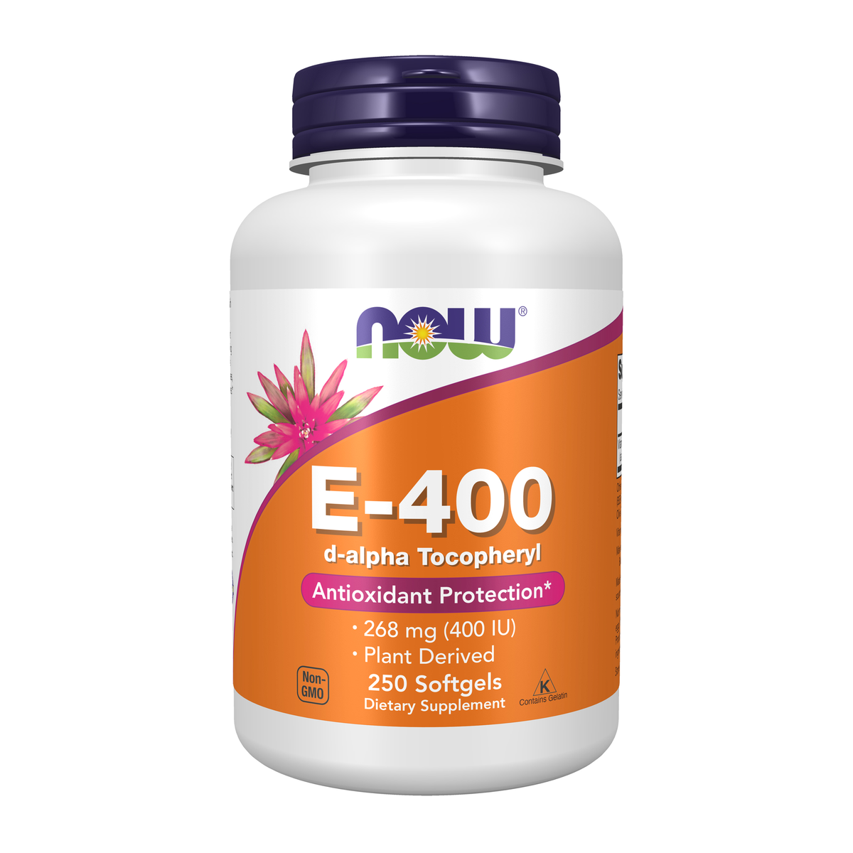 NOW Foods Vitamin E-400 D-Alpha Tocopheryl - 250 Softgels / witamina E-400 D-Alpha Tocopheryl - 250 kapsułek miękkich