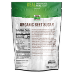 NOW Foods Beet Sugar, Organic - 3 lbs. – Label details / Etykieta producenta
