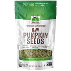 NOW Foods Pumpkin Seeds, Organic, Raw & Unsalted - 12 oz. / pestki dyni, produkt ekologiczny, surowe i niesolone - 12 oz.