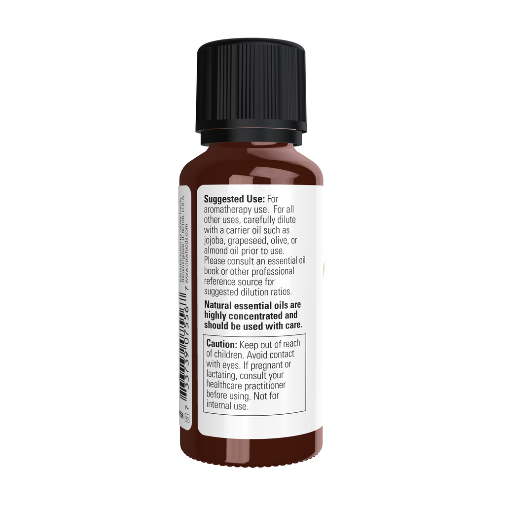 NOW Foods Hyssop Oil - 1 oz. – Left label / Etykieta producenta