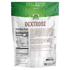NOW Foods Dextrose - 32 oz. – Back label / Etykieta producenta