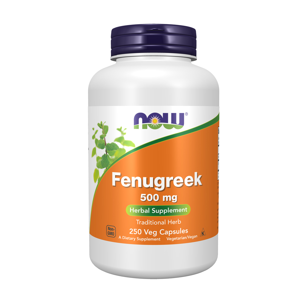 NOW Foods Fenugreek 500 mg - 250 Veg Capsules / kozieradka 500 mg - 250 kapsułek roślinnych