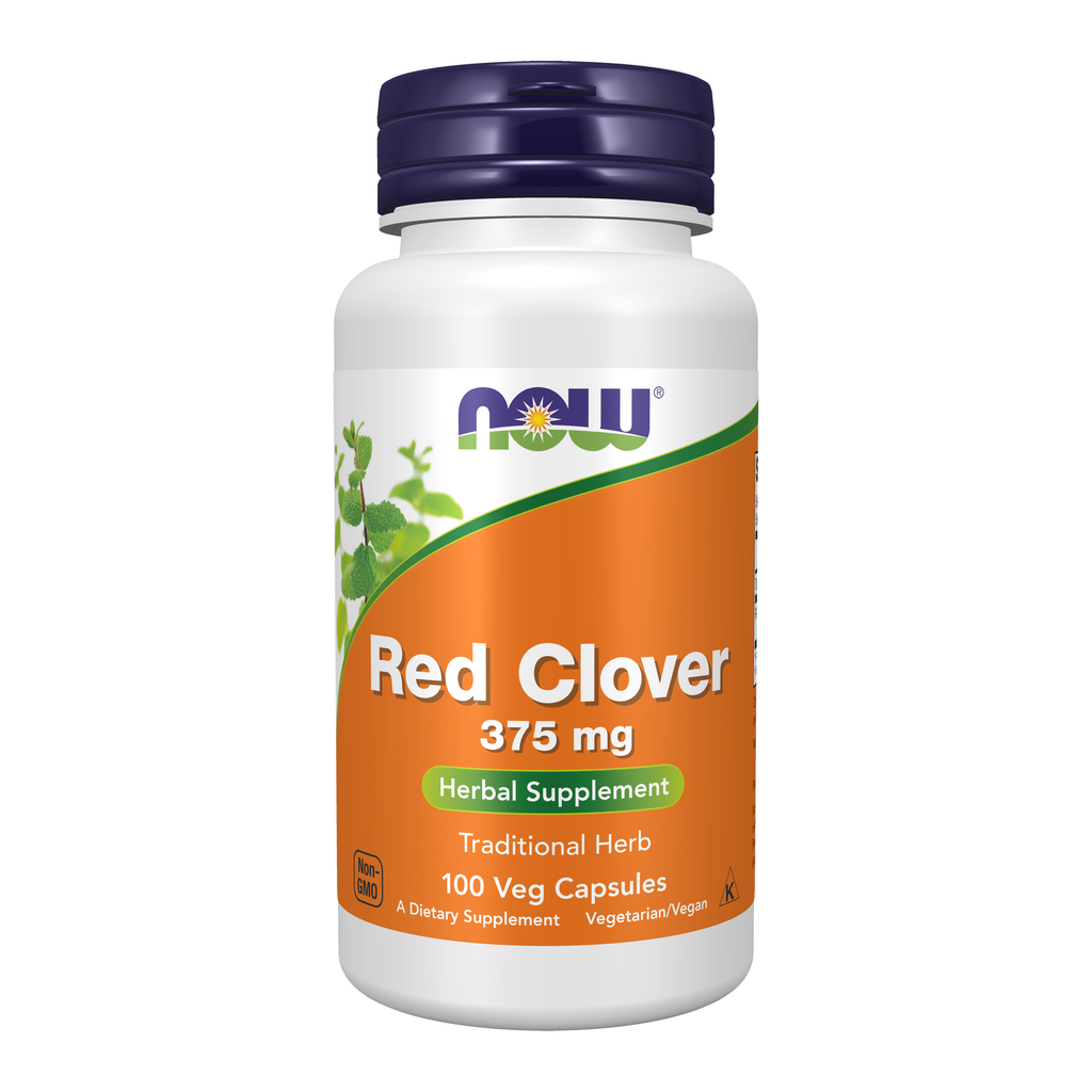 NOW Foods Red Clover 375 mg - 100 Veg Capsules / koniczyna czerwona 375 mg - 100 kapsułek roślinnych
