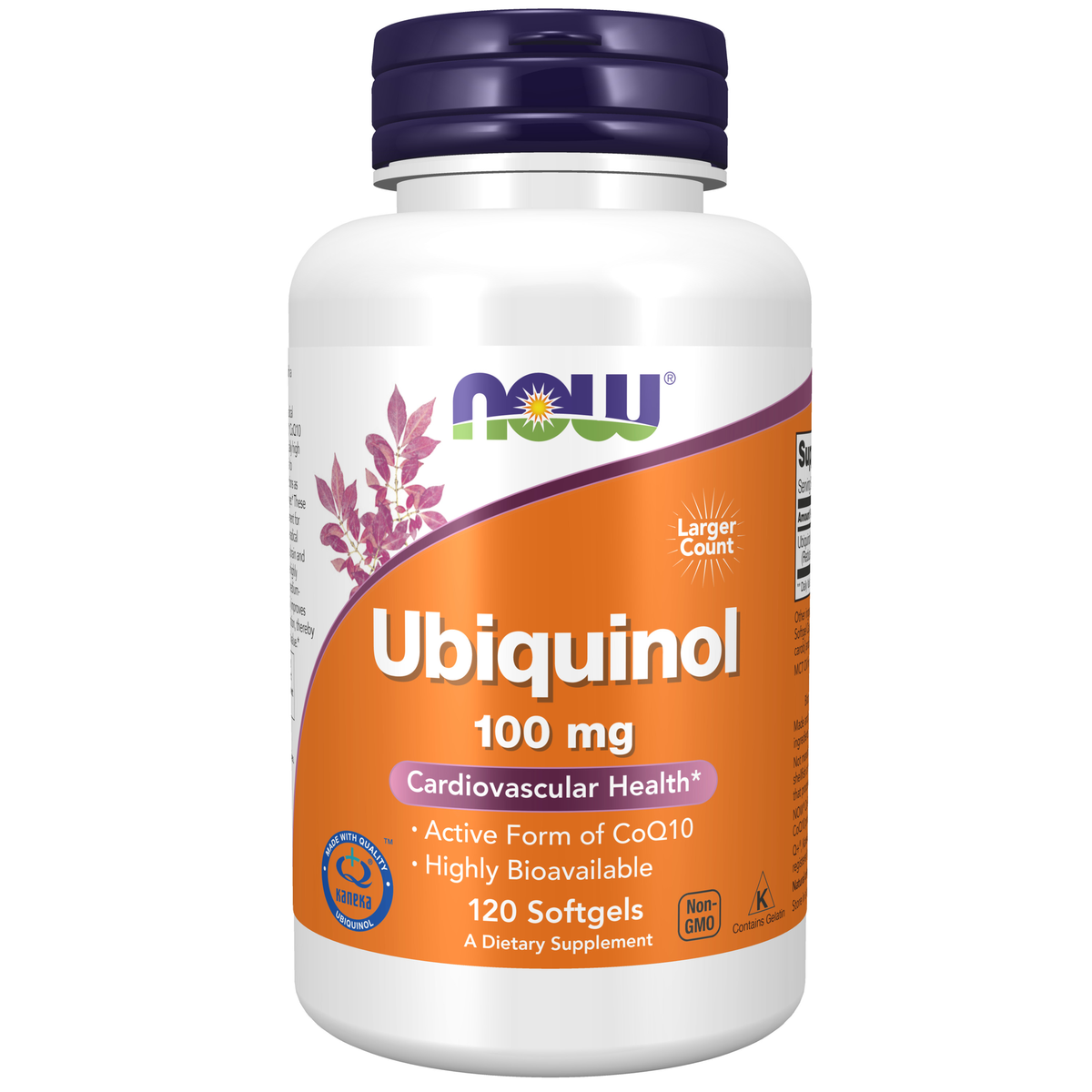 NOW Foods Ubiquinol 100 mg - 120 Softgels / Ubiquinol 100 mg - 120 kapsułek miękkich