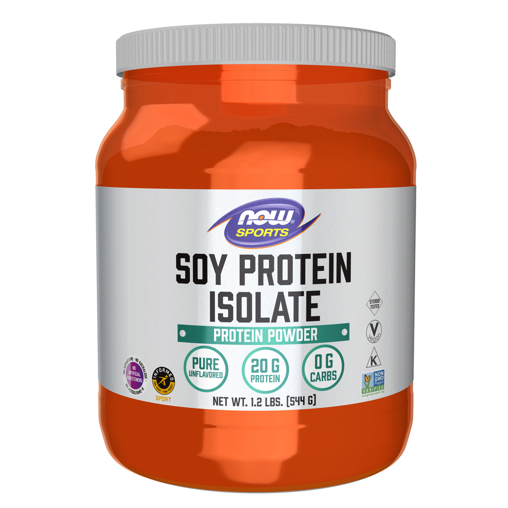 NOW Foods Soy Protein Isolate, Unflavored Powder - 1.2 lbs. / izolat białka sojowego, proszek bez dodatków smakowych - 1.2 lb