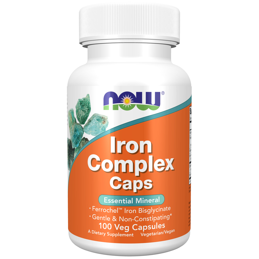 NOW Foods Iron Complex Caps - 100 Veg Capsules / żelazo kompleks kapsułek - 100 kapsułek roślinnych