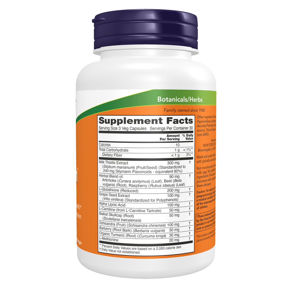 NOW Foods Liver Refresh™ - 90 Veg Capsules – Right label / Etykieta producenta