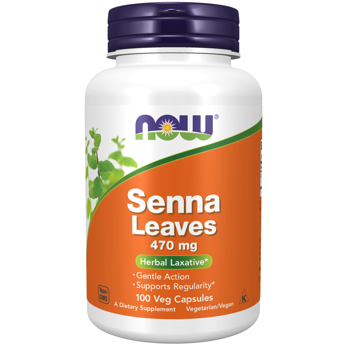 NOW Foods Senna Leaves 470 mg - 100 Veg Capsules / Senna Leaves 470 mg - 100 kapsułek roślinnych