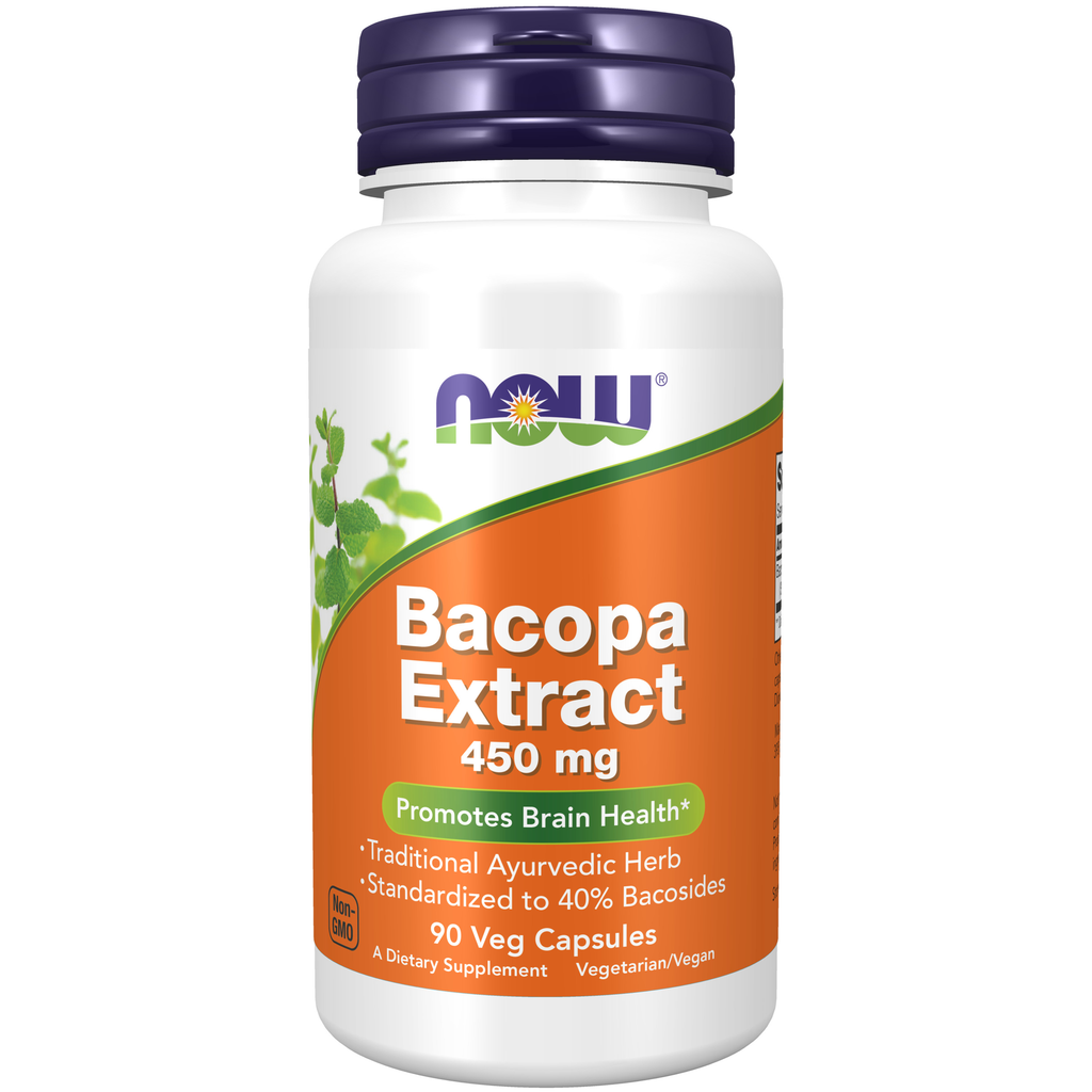 NOW Foods Bacopa Extract 450 mg - 90 Veg Capsules / Bacopa ekstrakt 450 mg - 90 kapsułek roślinnych