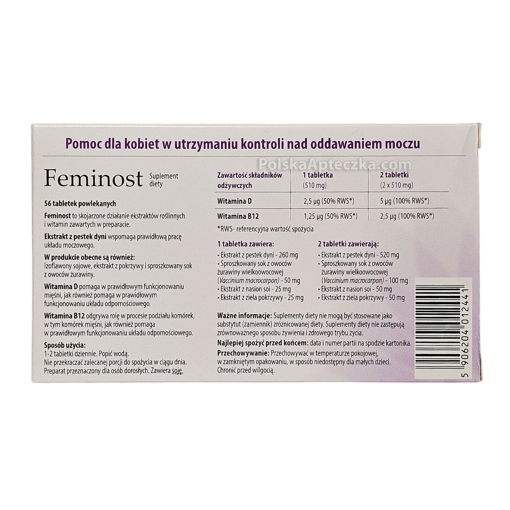 feminost 56 tablets ingredients