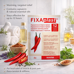 FIXAplast Capsaicin Warming Plaster 12 x 16 cm 2 Pack benefits