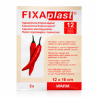 FIXAplast Capsaicin Warming Plaster 12 x 16 cm 2 Pack