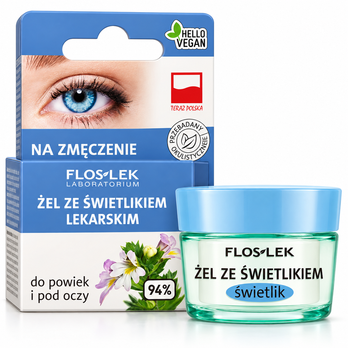 Floslek Eyebright Eyelid & Under-Eye Gel, 10 g — żel do pielęgnacji okolic oczu, 10 g