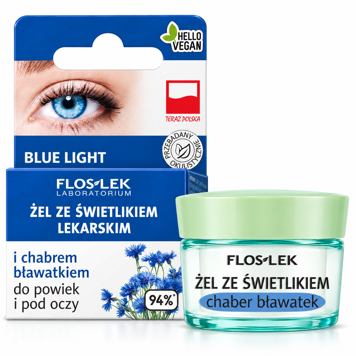 Floslek Eyebright & Cornflower Eyelid Gel, 10 g — żel do pielęgnacji okolic oczu, 10 g