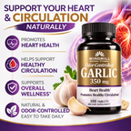 Garlic 350mg Odor-Controlled Heart & Circulation Support Tablets 100 Count benefits