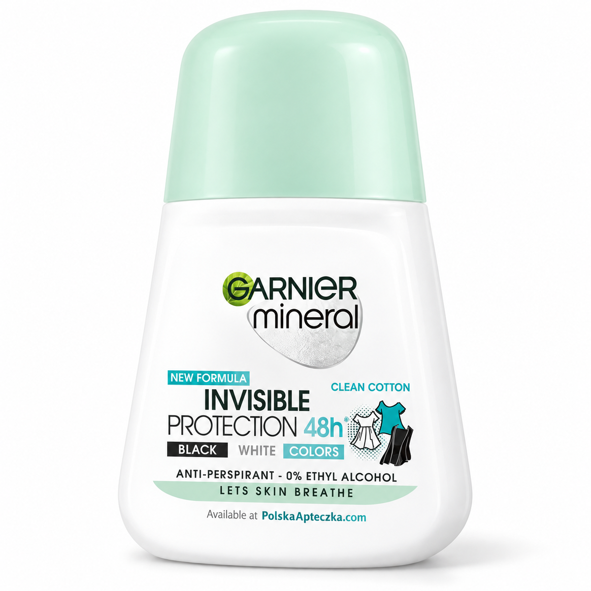 Garnier Mineral Invisible Protection Clean Cotton roll-on 50 ml / Antyperspirant w kulce
