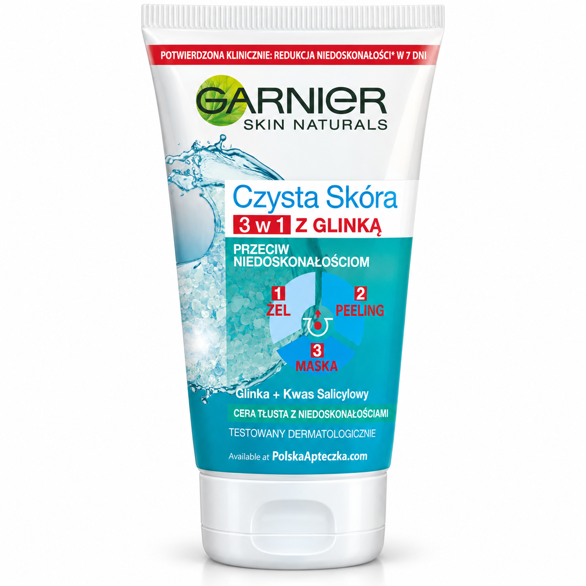 Garnier Pure Skin 3-in-1 Wash, Scrub & Mask 150 ml / Garnier Czysta Skóra 3w1, żel, peeling i maseczka 150 ml
