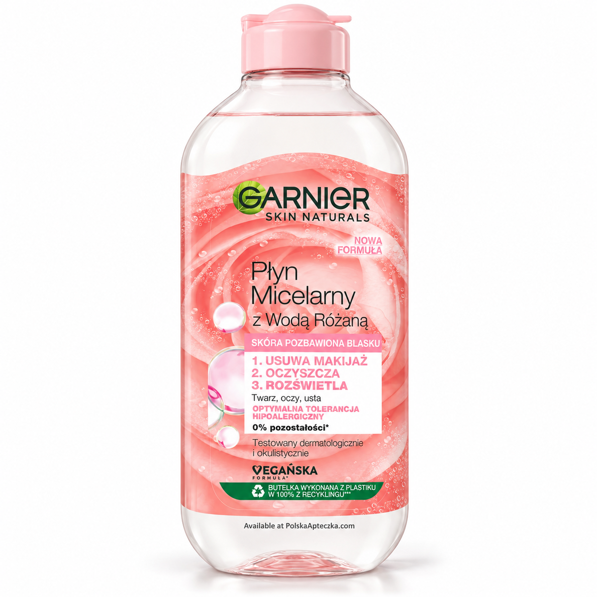 Garnier Rose Water Micellar Cleansing Water 400 ml / Garnier, płyn micelarny z wodą różaną 400 ml