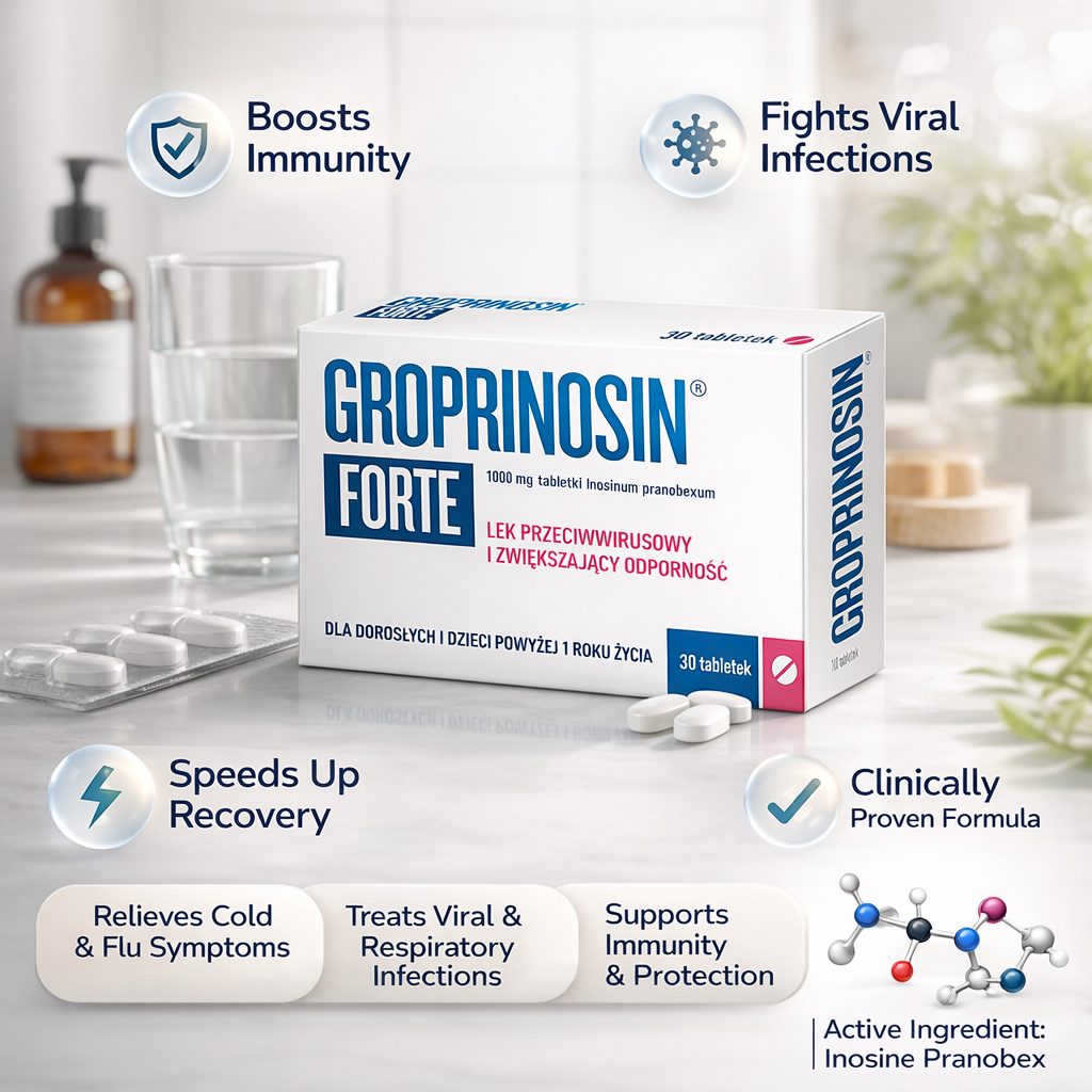 Groprinosin Forte 1000mg Antiviral Immune Support Inosine Pranobex Tablets Ingredients