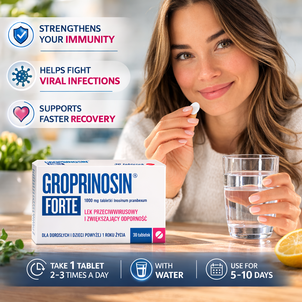Groprinosin Forte 1000mg Antiviral Immune Support Inosine Pranobex Tablets Lifestyle en
