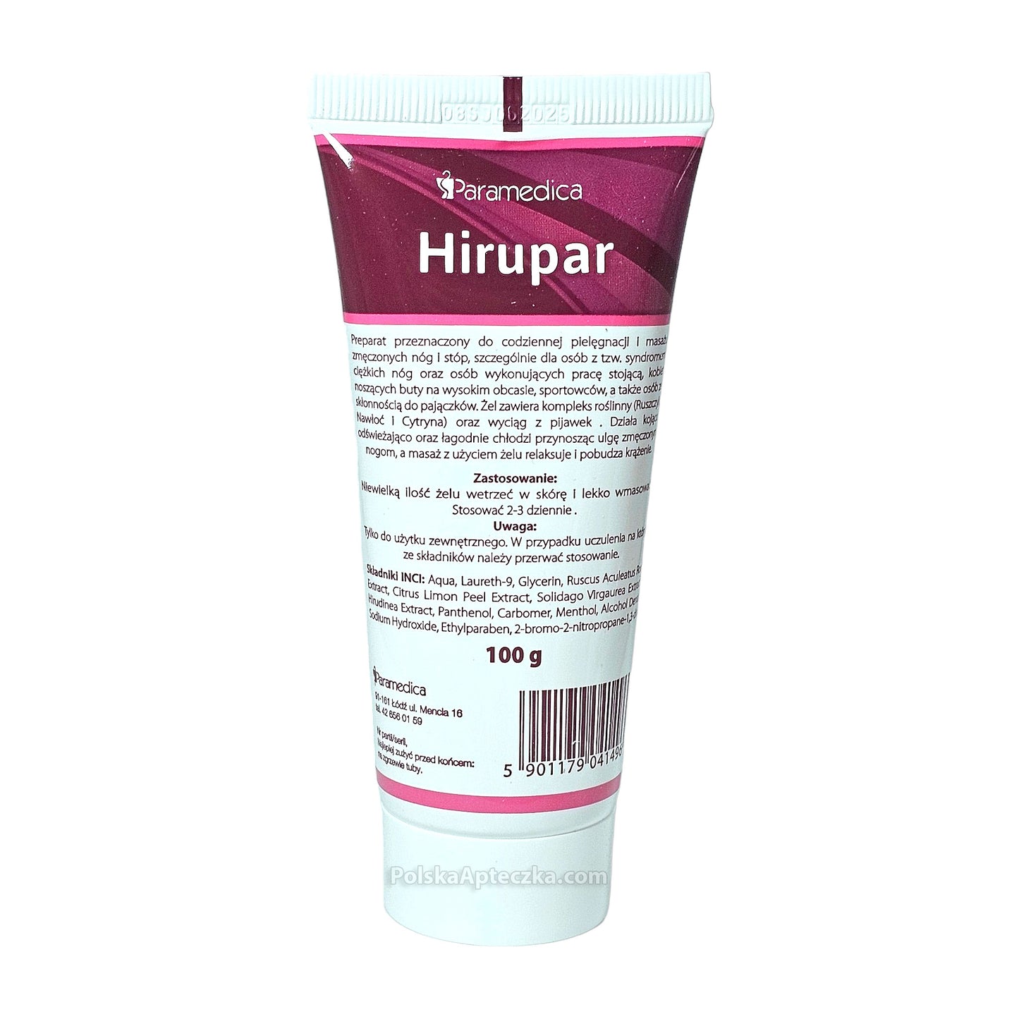 hirupar gel tube back