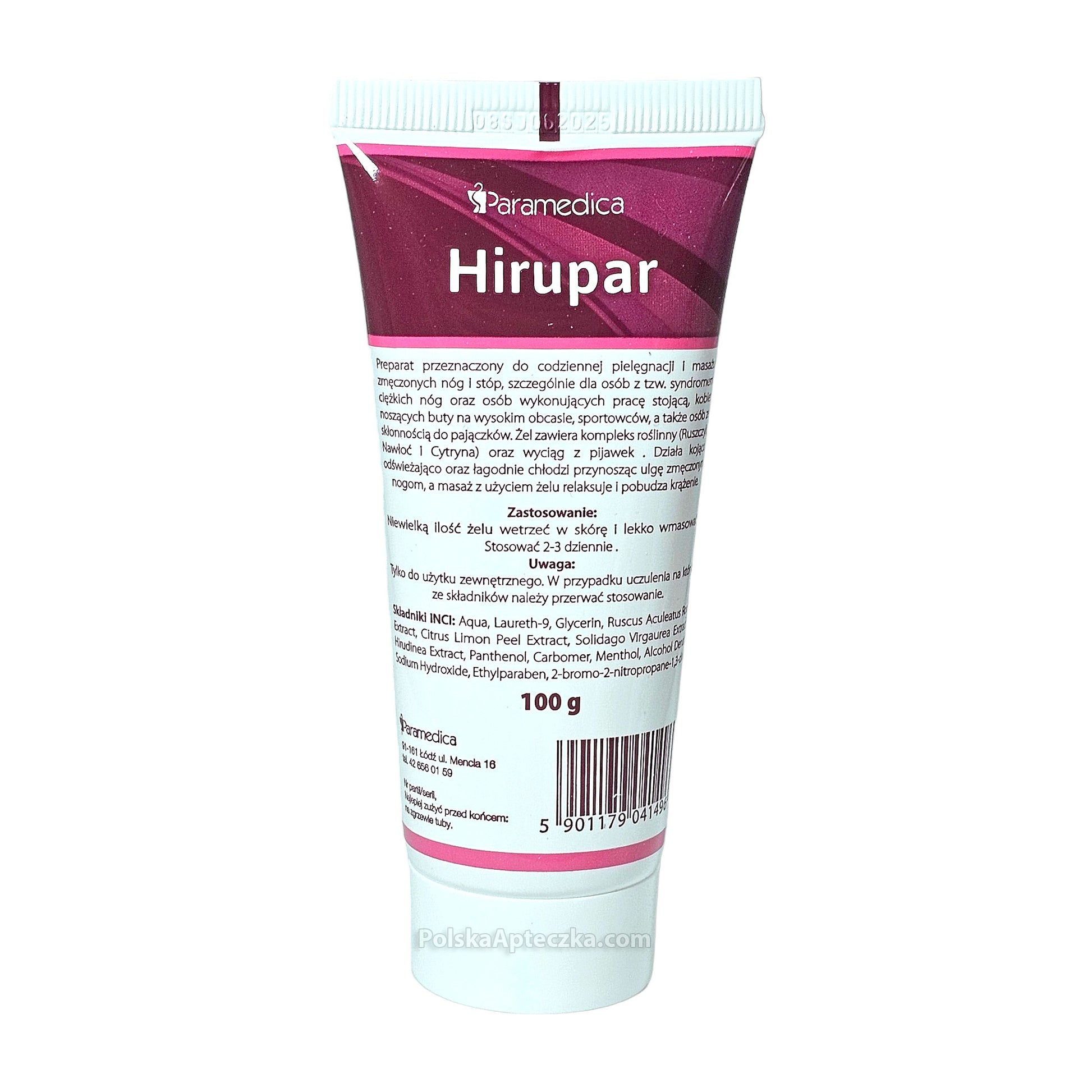hirupar gel tube back
