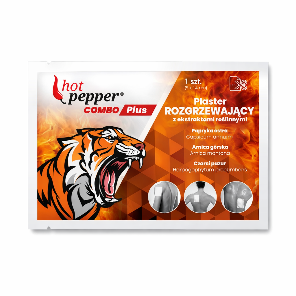Hot Pepper Combo Plus Warming Pain Relief Patch Capsicum Arnica 9 × 14 cm
