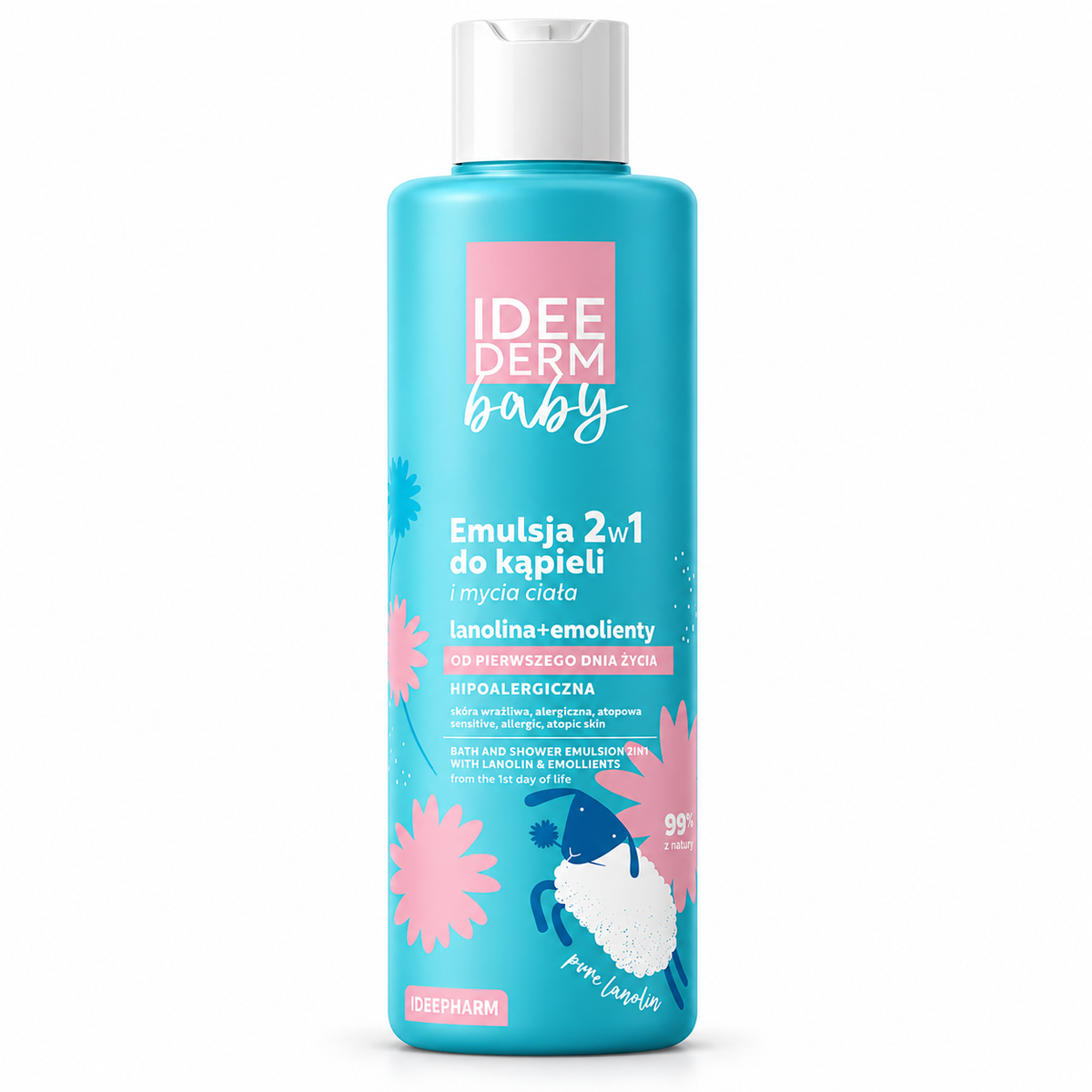 IDEE DERM Baby 2-in-1 bath emulsion with lanolin and emollients, 400 ml / Emulsja do kąpieli 2w1, 400 ml