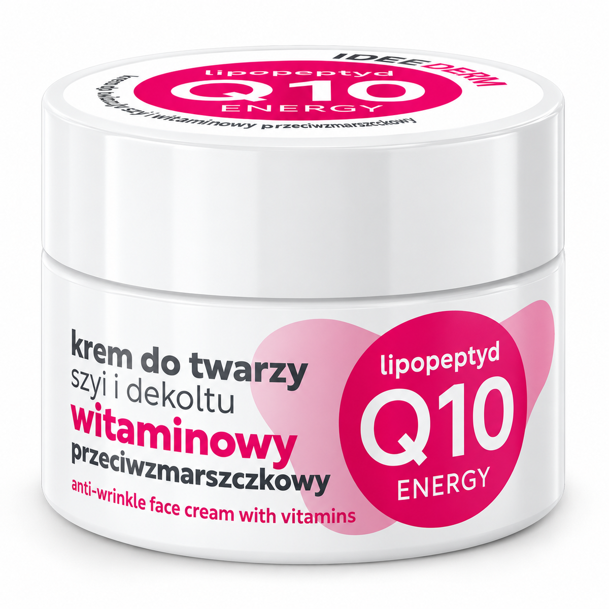 IDEE DERM vitamin anti-wrinkle cream with Q10 for face, neck and décolletage, 50 ml / IDEE DERM witaminowy krem przeciwzmarszczkowy Q10, 50 ml