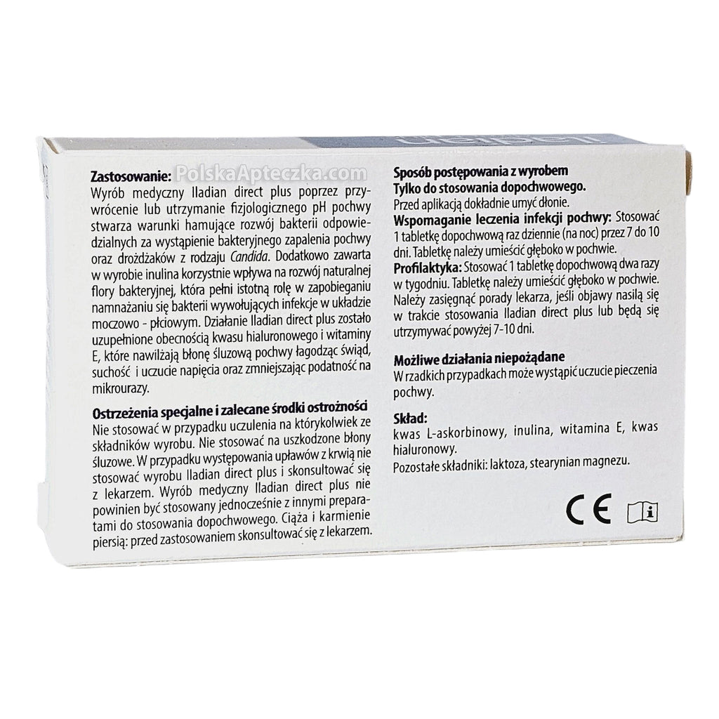 iladian direct plus 10 vaginal tablets instructions