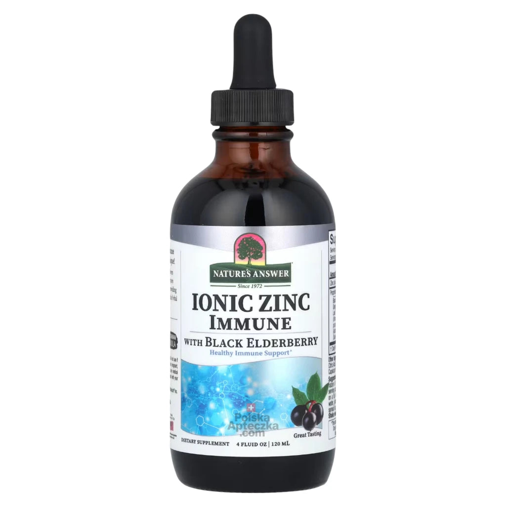 Nature’s Answer Ionic Zinc Immune – Liquid Zinc with Elderberry, Echinacea, and Herbal Immune Blend dropper bottle