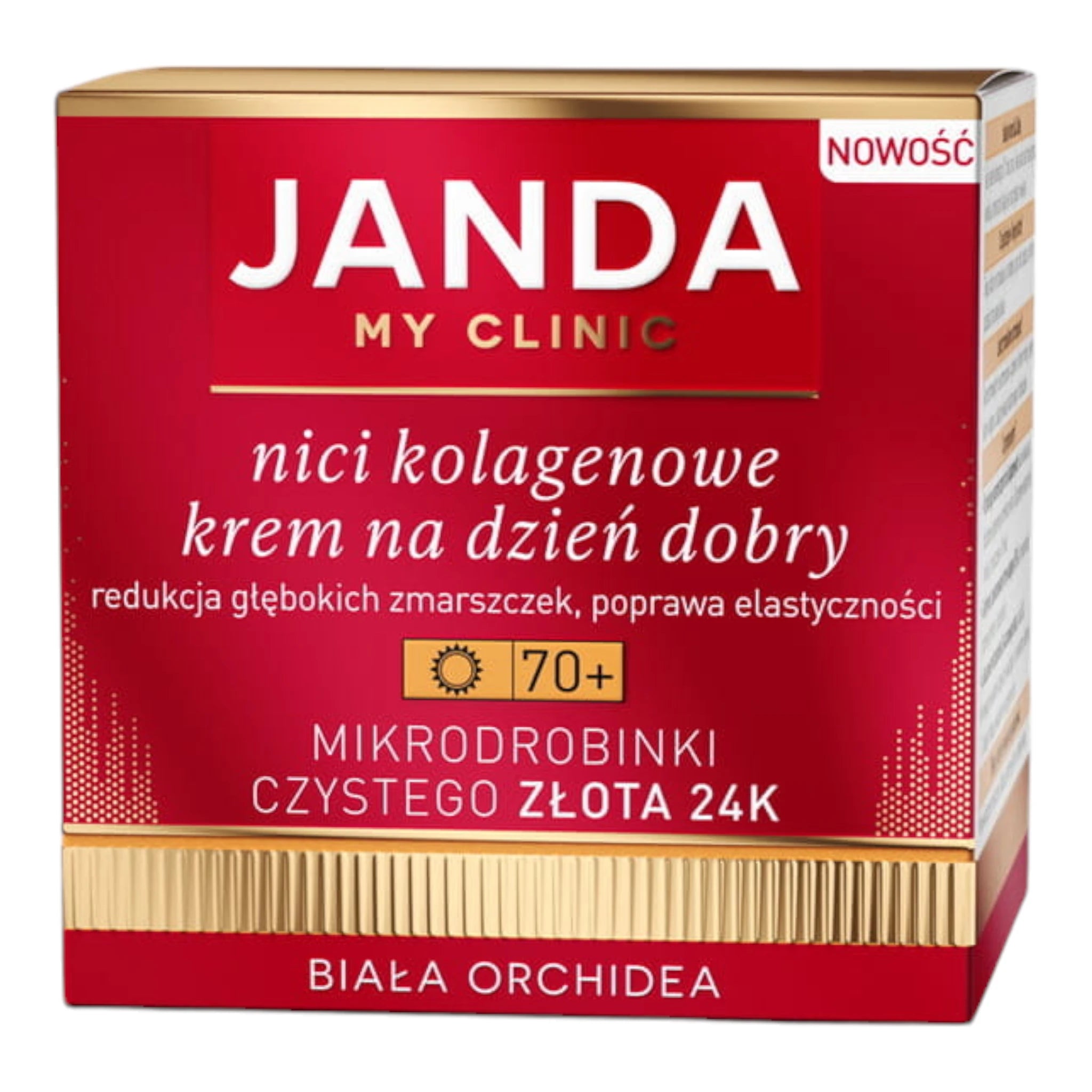 Janda My Clinic Collagen Thread Day Cream 70+ with 24K Gold – Biała Orchidea