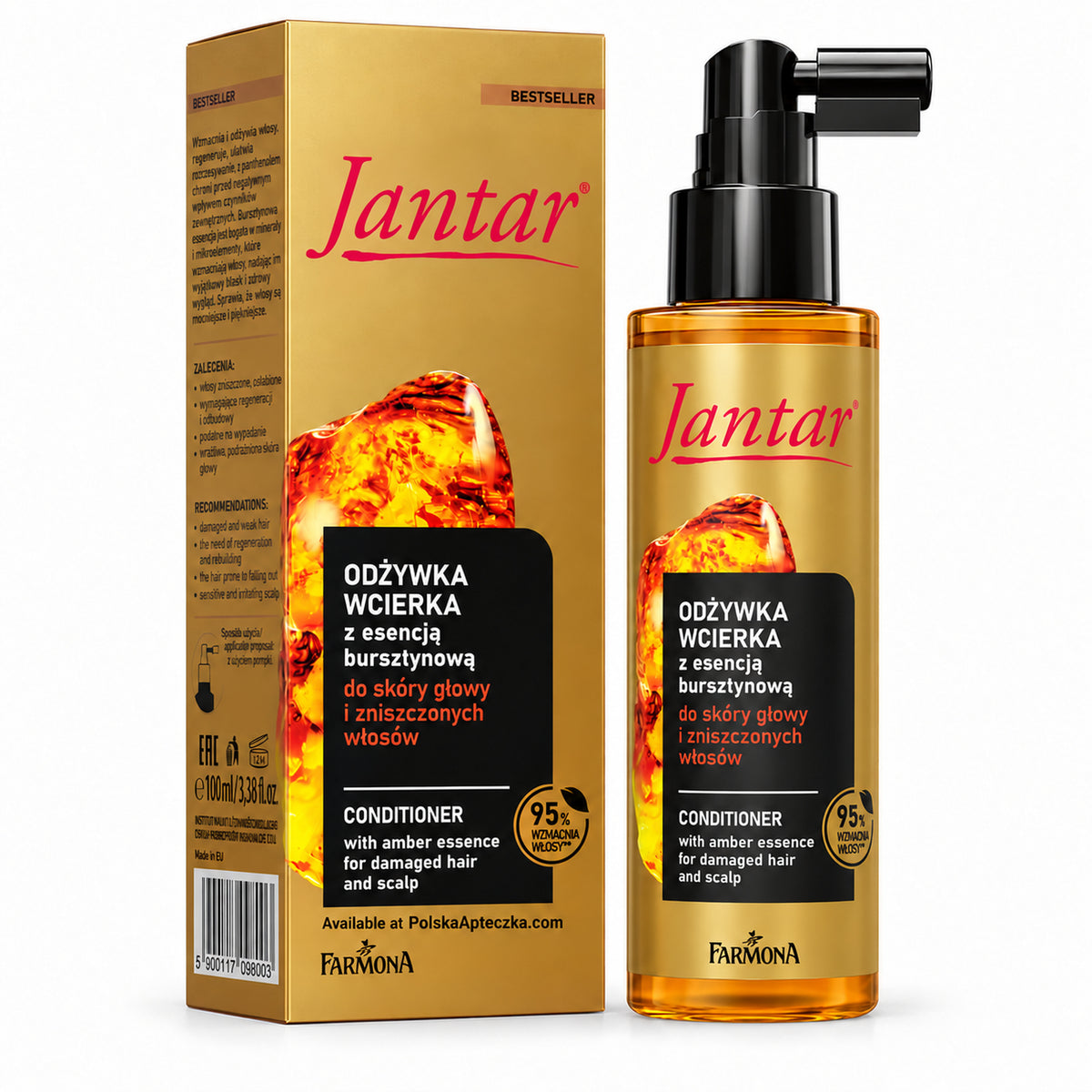 Regenerating Scalp Conditioner with Amber Essence, 100 ml – Jantar by Farmona / Odżywka-Wcierka Regenerująca z Esencją Bursztynową, 100 ml – Jantar by Farmona
