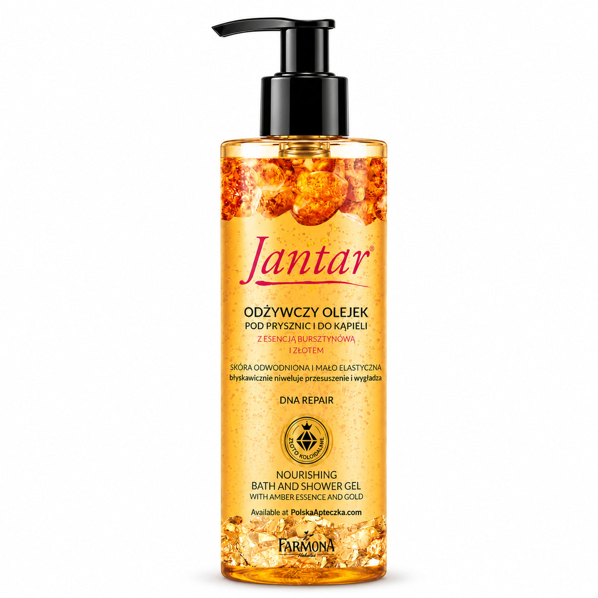 DNA REPAIR Shower & Bath Oil with Amber & Gold, 400 ml – Jantar by Farmona / DNA REPAIR Olejek pod Prysznic i do Kąpieli z Bursztynem i Złotem, 400 ml – Jantar by Farmona