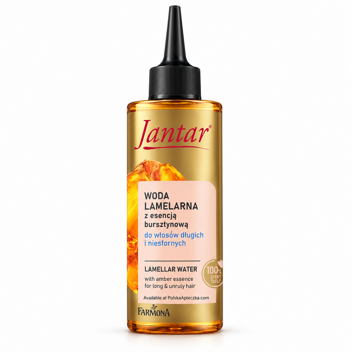 Jantar Lamellar Water with amber essence for long and unruly hair, 150 ml / Jantar Woda lamelarna z esencją bursztynową, 150 ml