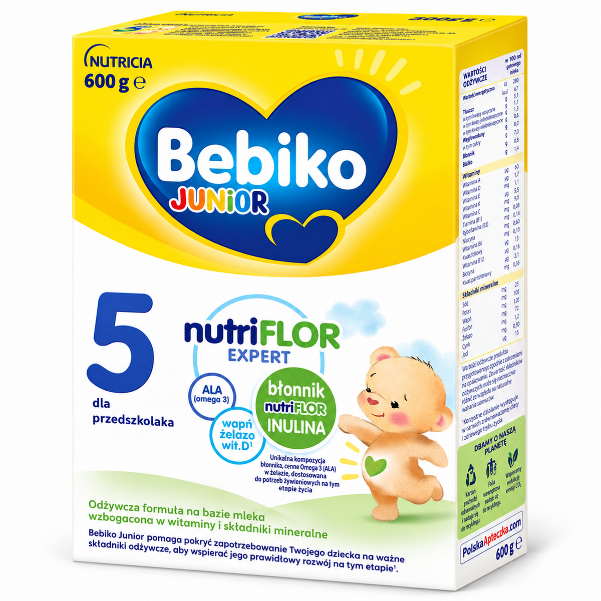 Bebiko Junior 5 600g milk-based drink for preschool children / odżywcza formuła na bazie mleka dla przedszkolaka