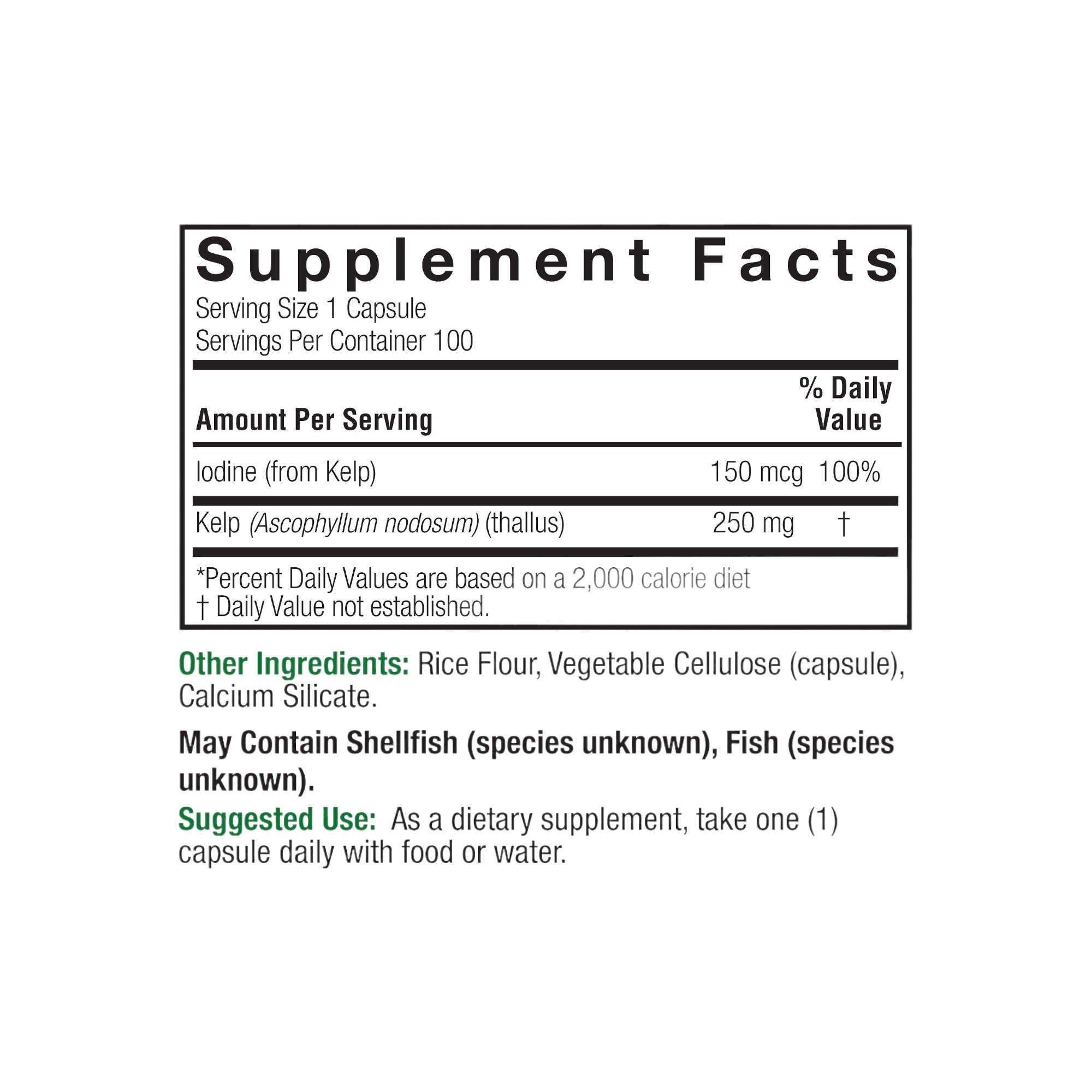 Kelp Thallus 100 capsules