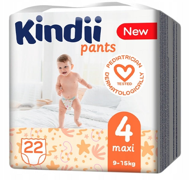 Kindii Pants Size 4 Maxi Diaper Pants, 9–15 kg / Pants pieluchomajtki rozmiar 4 Maxi, 9–15 kg